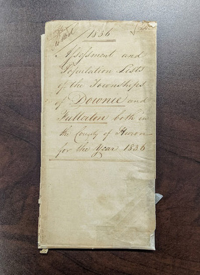 Image of the Historic Downie Fullarton Assessment Roll