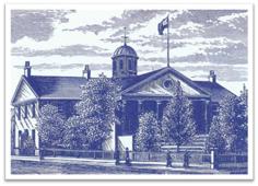 Drawing of first Perth County Courthouse