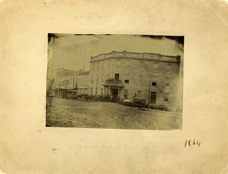 Black and White Photo featuring the former Albion Hotel