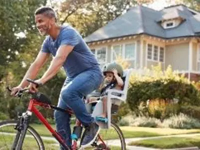 man riding a bike
